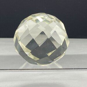 Vintage Art Glass Faceted Clear Glass Paperweight